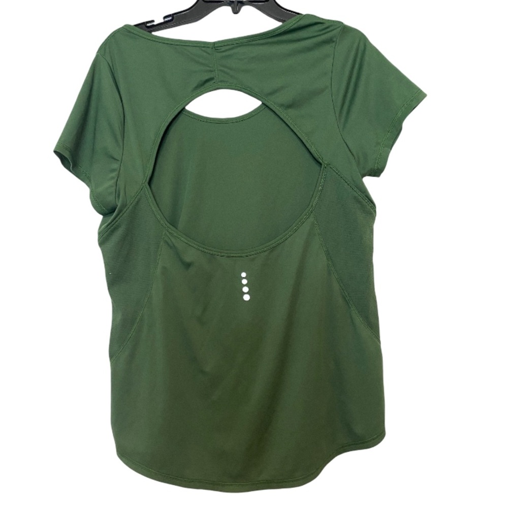 FIT2RUN ON WOMEN'S ACTIVE -T BREATHE SHORTSLEEVE SIZE L GREEN TOP